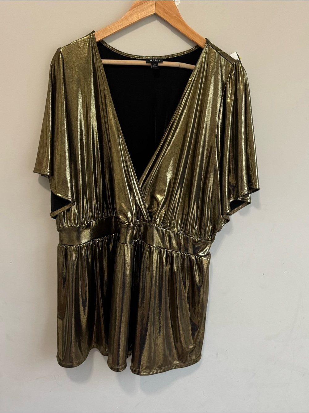 torrid Black Top with Gold Trim